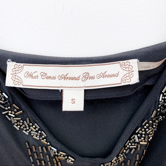 What comes around goes around black silk dress - Picture 4 of 8